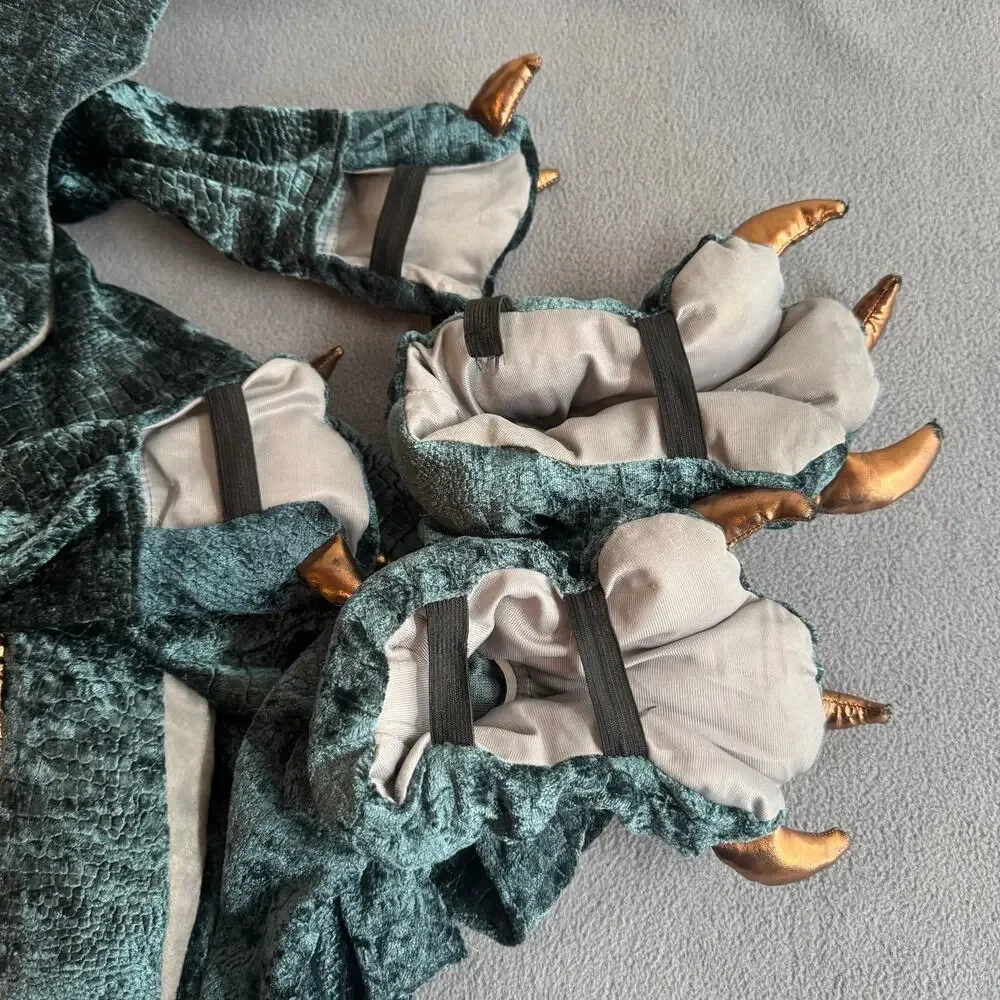 FAO Schwartz Dragon Costume Kids 3T Blue‎ Green Fantasy Theater Halloween